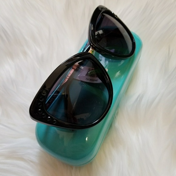 Kate Spade Cissy Cat Eye Crystal Gold Sunglasses - Picture 2 of 8